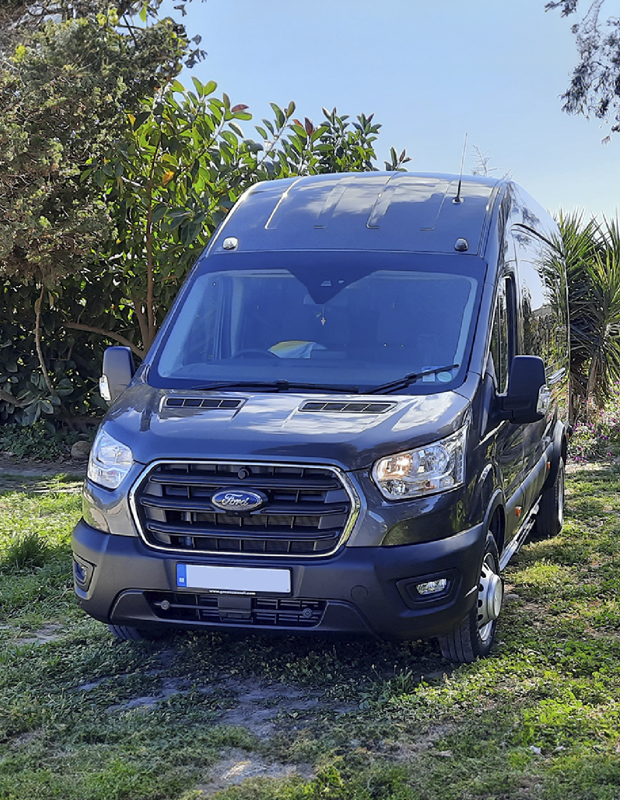 black grey van malta taxi transfer minibus